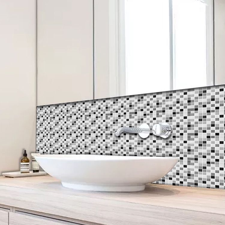 Lisslune | PVC Peel & Stick Mosaic Tile Square Shape Mosaic Tiles Wallpaper