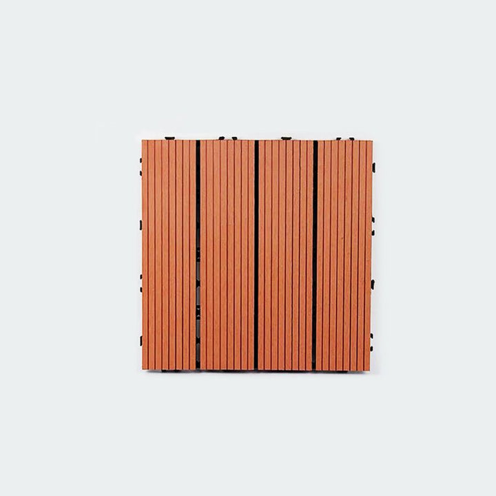 Lisslune | Composite Plank Tiles Striped Pattern Square Deck Flooring Outdoor Patio