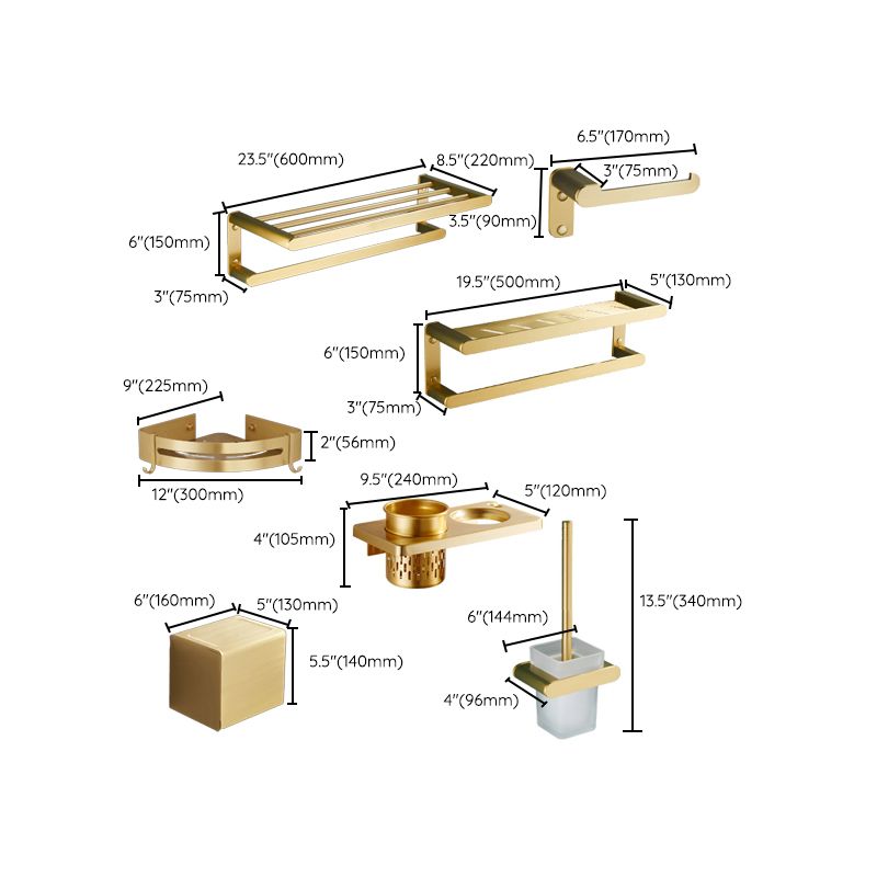 Lisslune | Traditional Bathroom Accessory Hardware Set Gold Bathroom Accessory Set