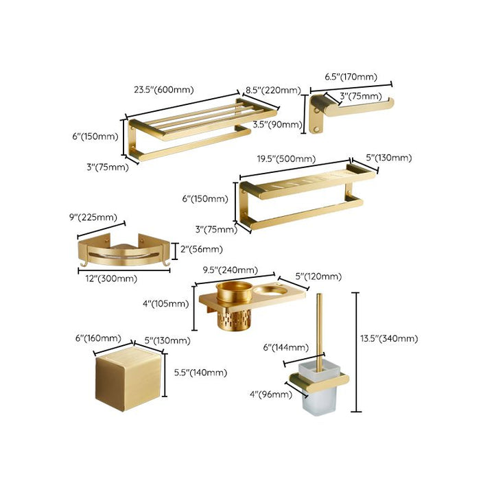Lisslune | Traditional Bathroom Accessory Hardware Set Gold Bathroom Accessory Set