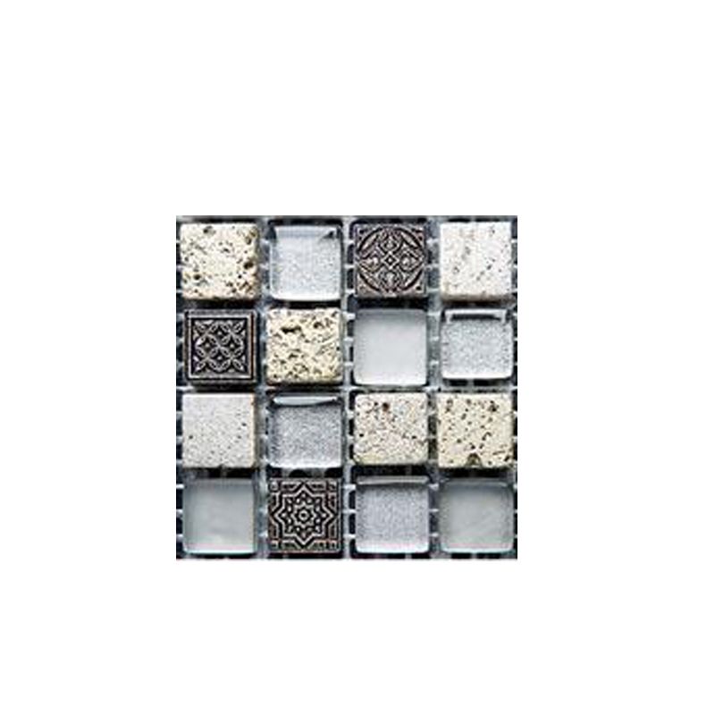 Lisslune | Pattern Color Stone Peel and Stick Mosaic Tile Peel and Stick Tiles Set of 20