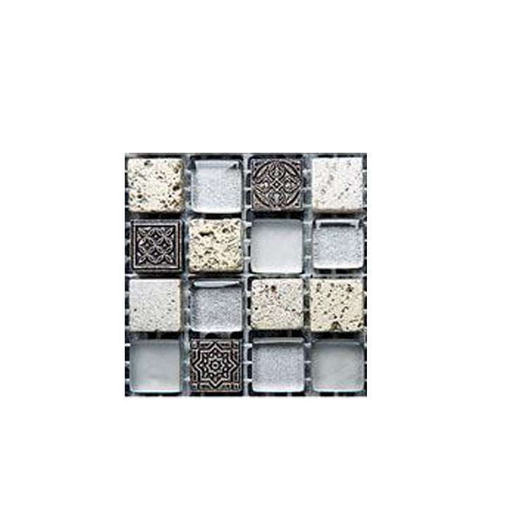 Lisslune | Pattern Color Stone Peel and Stick Mosaic Tile Peel and Stick Tiles Set of 20