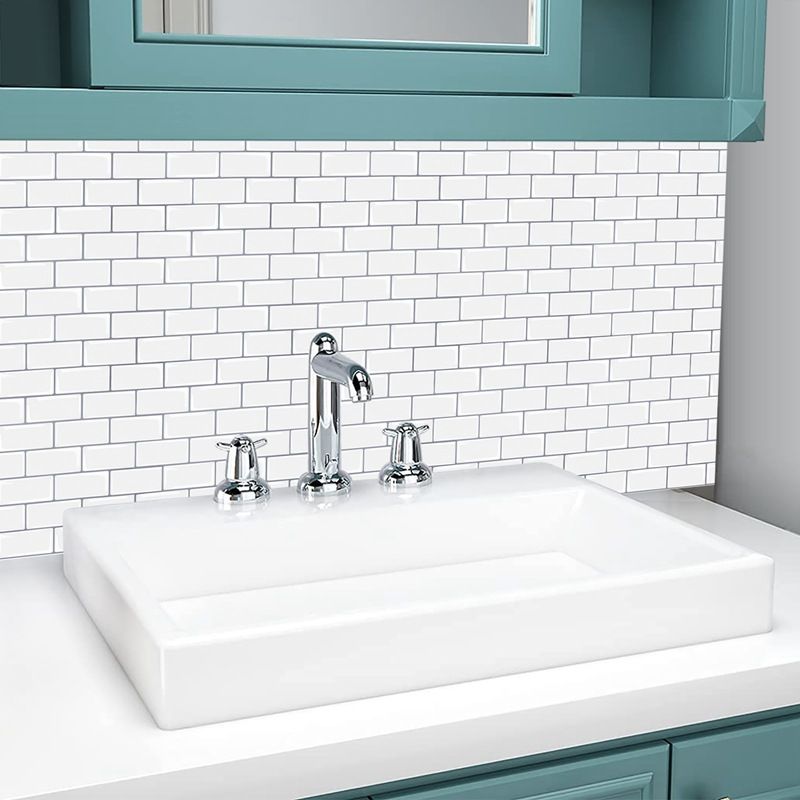 Lisslune | Modern Peel and Stick Tiles PVC Subway Tile Peel and Stick Wall Tile for Bathroom