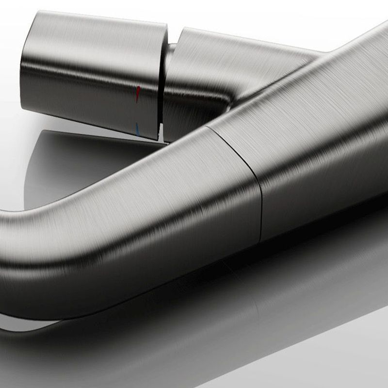 Lisslune | Modern Faucet Sink Tap Brass Lever Handles Swivel Spout Sink Tap