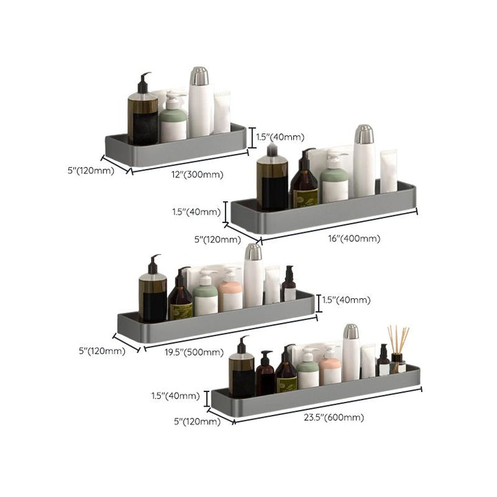 Lisslune | Modern Grey 2-piece Bathroom Accessory Set, Matt Grey, Bathroom Shelf