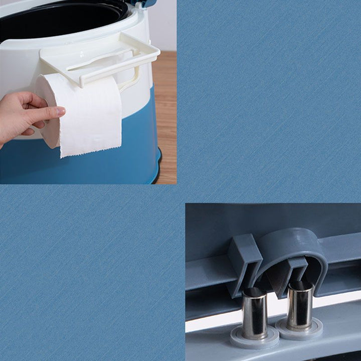 Lisslune | Modern Flush Toilet Plastic Round Floor Mounted Toilet Bowl for Bathroom