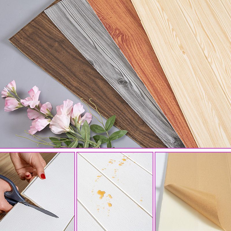 Lisslune | Living Room Wall Paneling Peel and Stick Wood Look Design Waterproof Wall Paneling
