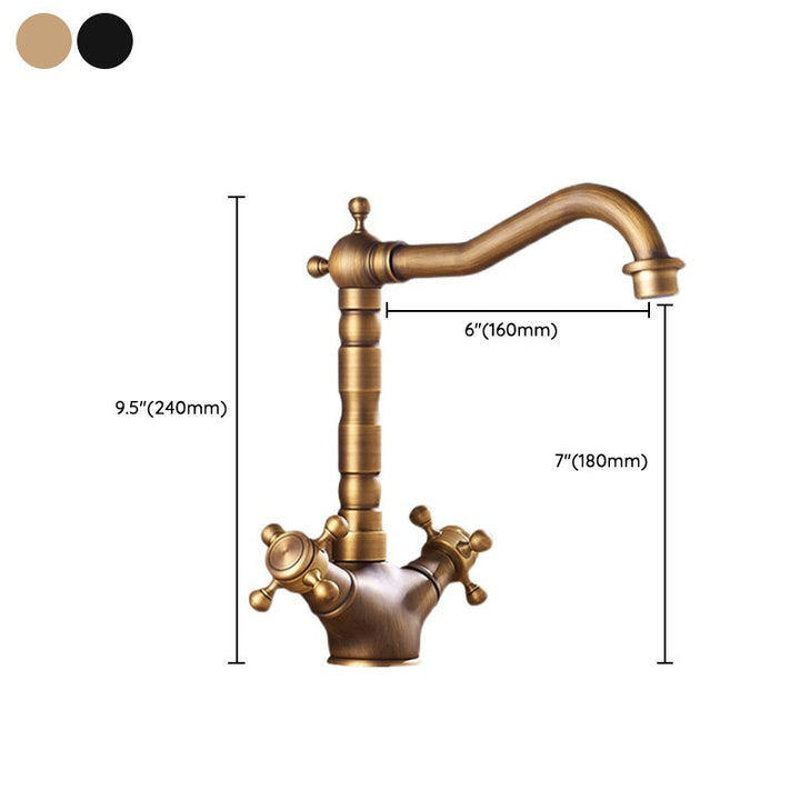 Lisslune | Industrial Widely Used Bathtub Faucet with Cross Handles Basin Faucet