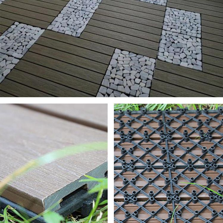 Lisslune | Modern Floor Tiles Outdoor Waterproof Rectangular Wood Decking
