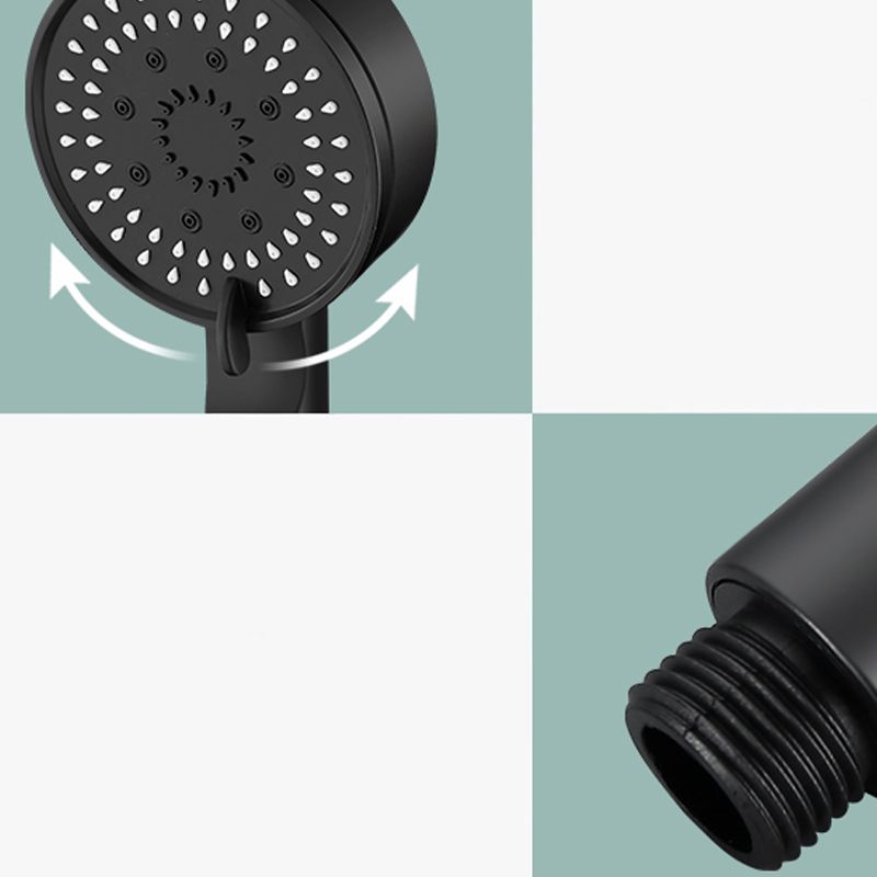 Lisslune | Modern Round Hand Shower Medium Flow 5 Spray Wall Mount Hand Shower