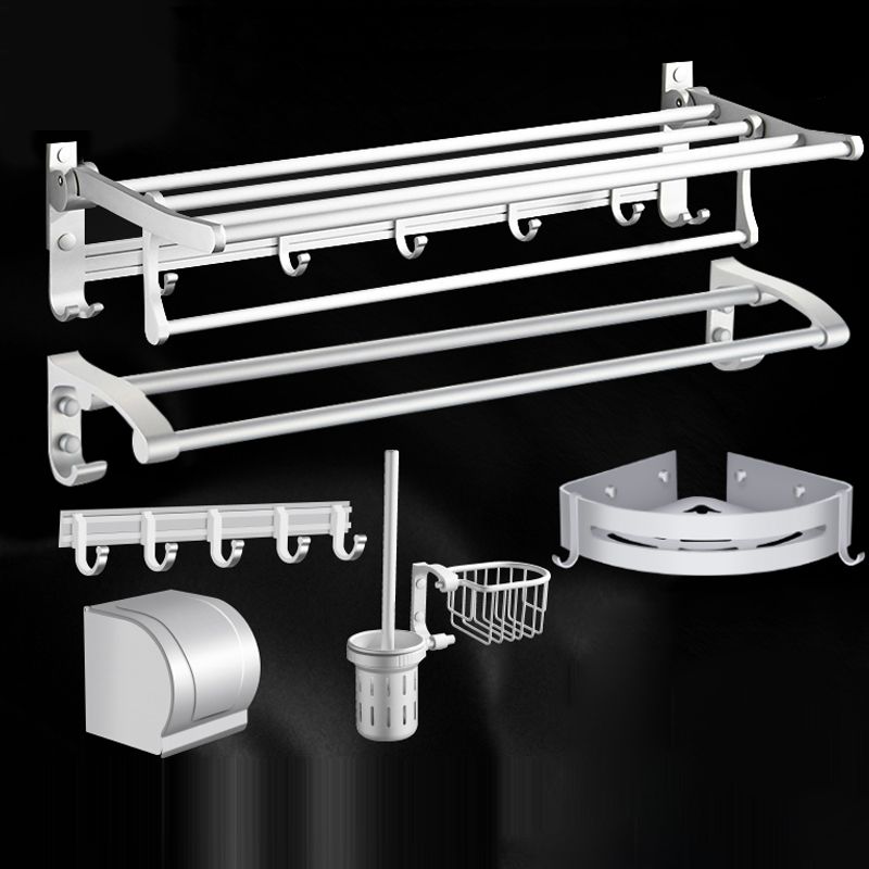 Lisslune | Modern Bathroom Accessories Hardware Set Silver Bathroom Accessories Kit