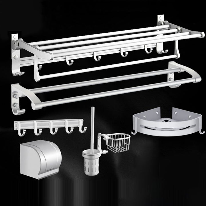 Lisslune | Modern Bathroom Accessories Hardware Set Silver Bathroom Accessories Kit