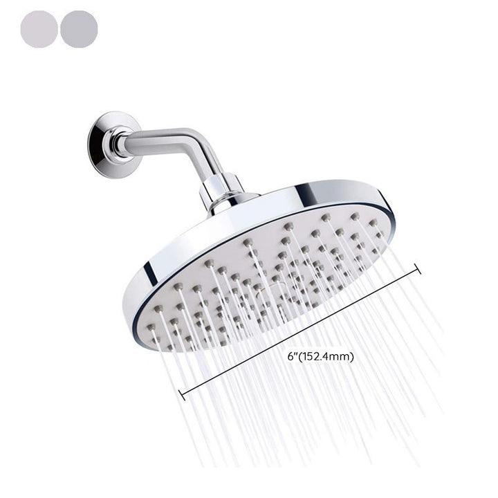 Lisslune | Round Fest Showerhead Silver Single Jet Wall Mount Showerhead