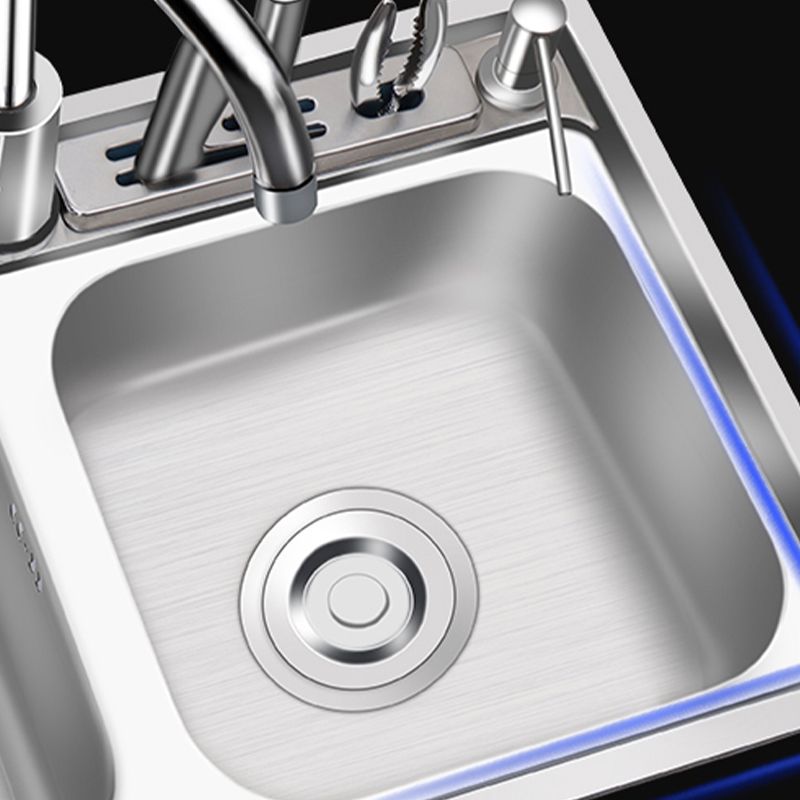 Lisslune | Modern Style Kitchen Sink Stainless Steel 2 Holes Top Mount Kitchen Sink