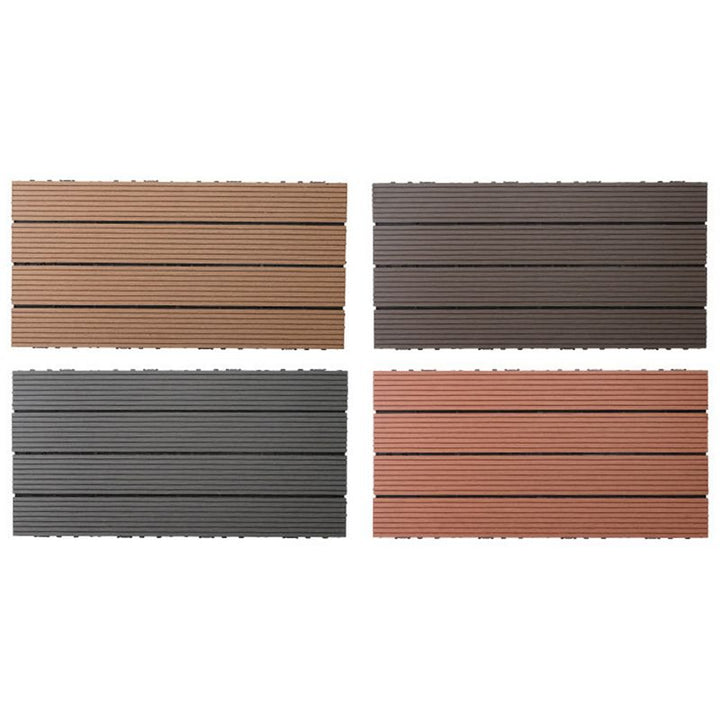 Lisslune | Wire brushed wooden floor tiles Click-Lock engineered wood for patio garden