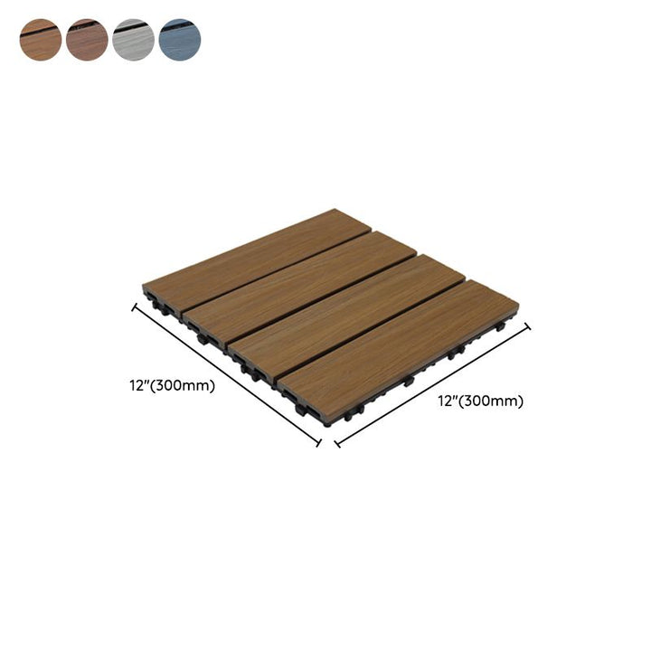 Lisslune | Deck Plank drilled hardwood tiles exterior flooring