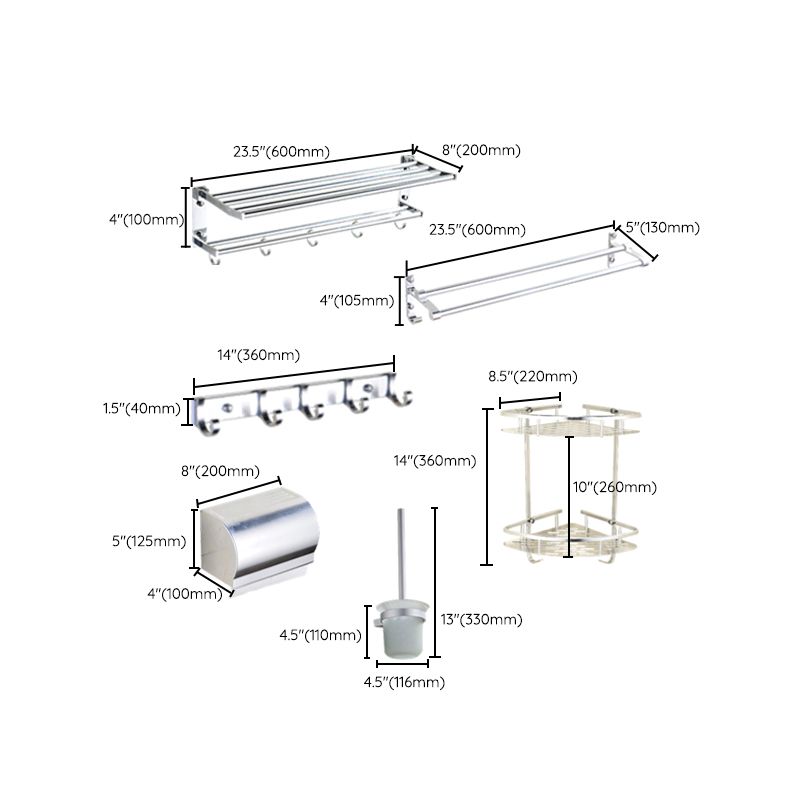 Lisslune | Modern Stainless Steel Paper Holder Bathroom Shelf Bathroom Accessories Set