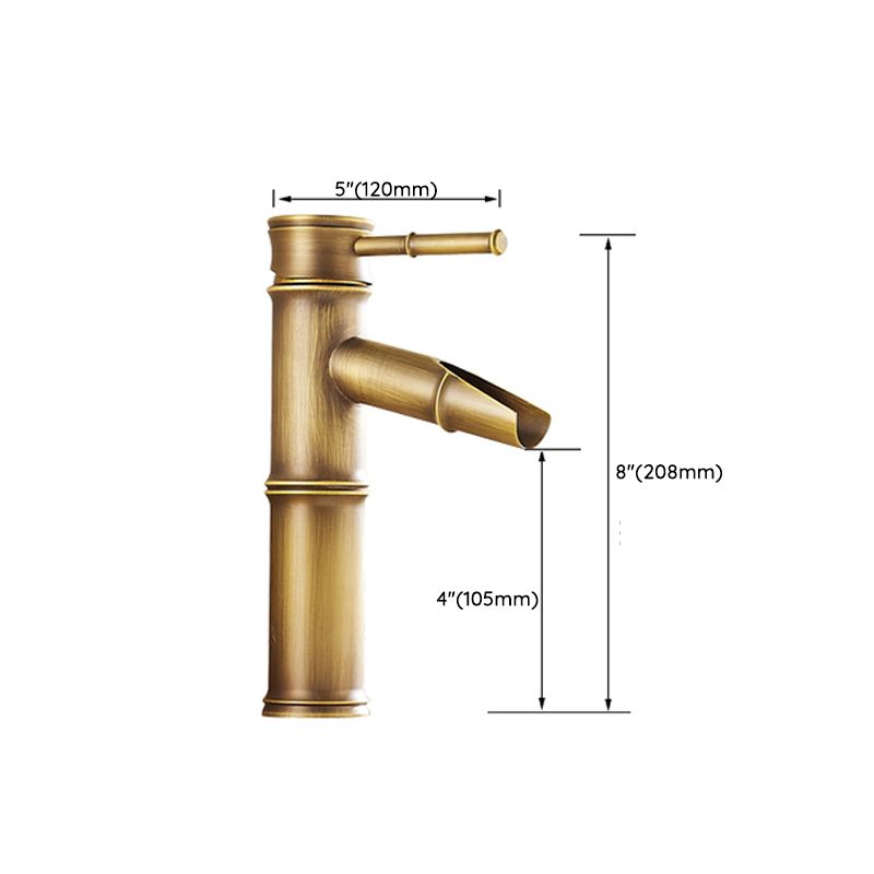 Lisslune | Lever Handle Vessel Faucet Single Hole Basin Faucet Farmhouse Style Sink Faucet