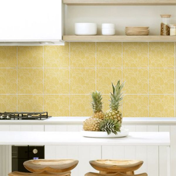 Lisslune | Square Tile Peel and Stick Tile PVC Kitchen and Bathroom Backsplash Peel and Stick Tiles