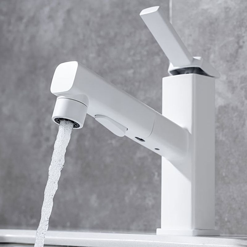 Lisslune | Lever handle fitting Pull-out basin mixer with swivel spout