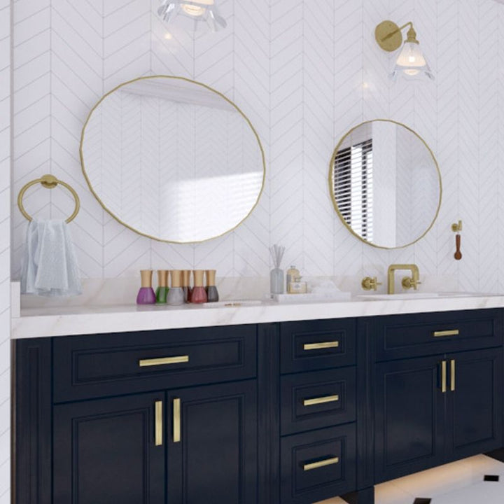 Lisslune | Traditional 2-piece bathroom hardware set towel ring/paper holder