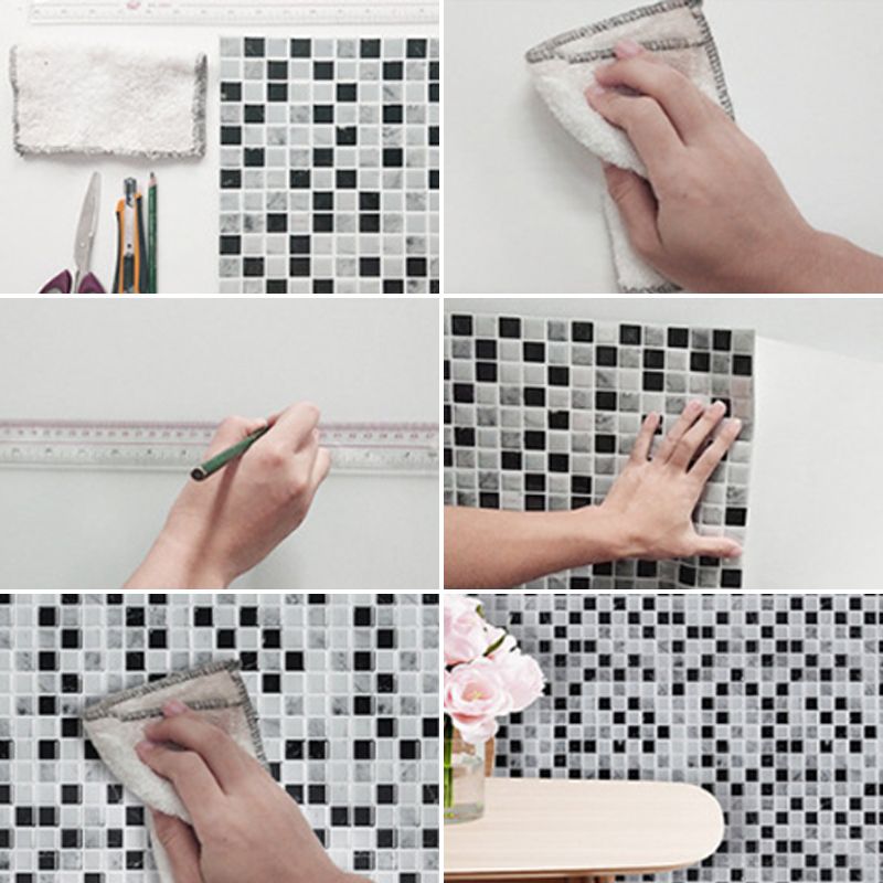 Lisslune | Modern Peel & Stick Subway Tiles PVC Rectangular Peel-and-Stick Wall Cladding