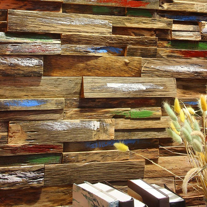 Lisslune | Wall cladding wood shiplap mosaic modern interior wall cladding