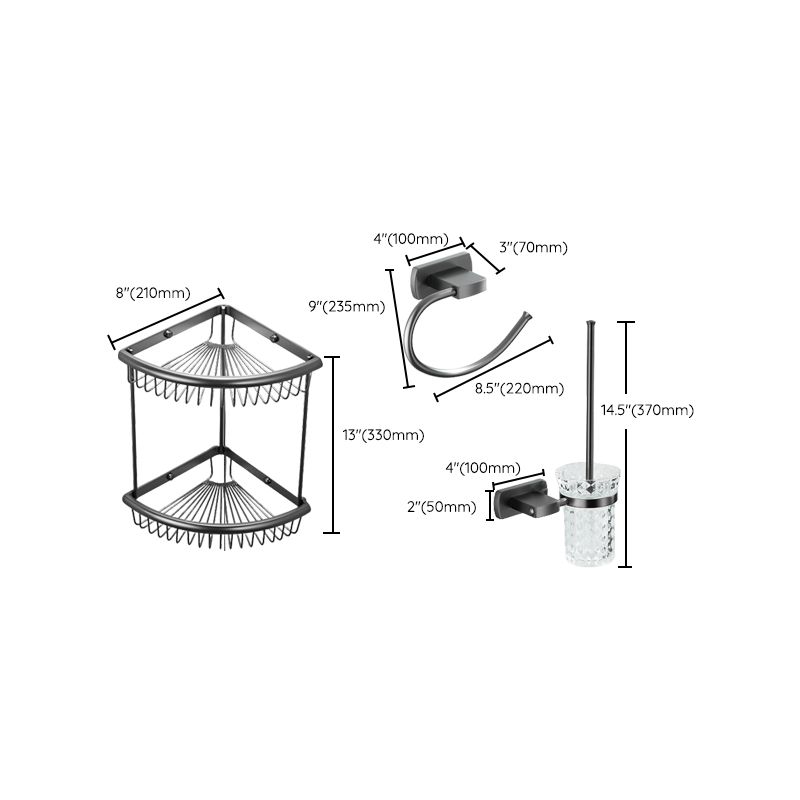 Lisslune | Modern Silver Bathroom Accessories As Individual Piece Or In Set With Towel Bar