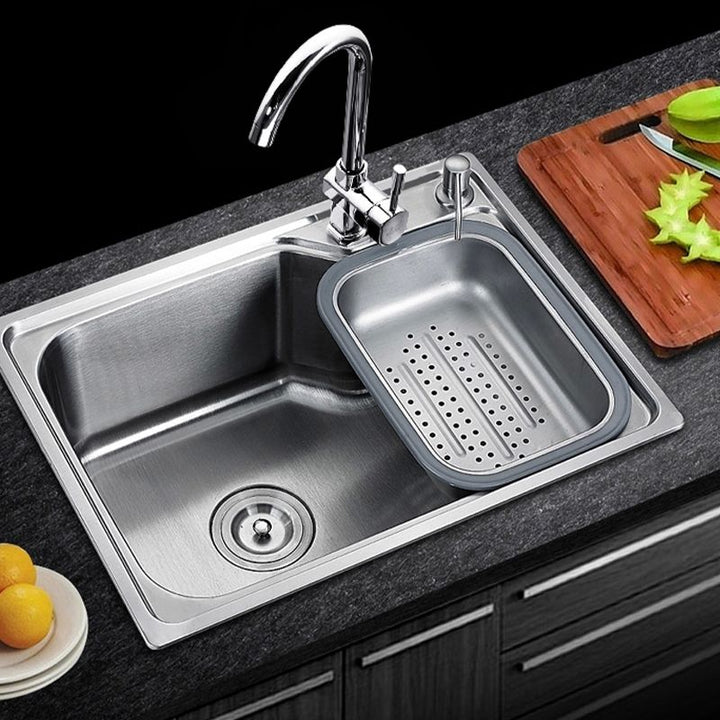 Lisslune | Modern Style Kitchen Sink Dirt Resistant Vanity Kitchen Sink with Drain Kit