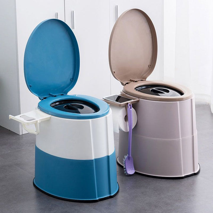 Lisslune | Modern Flush Toilet Plastic Round Floor Mounted Toilet Bowl for Bathroom
