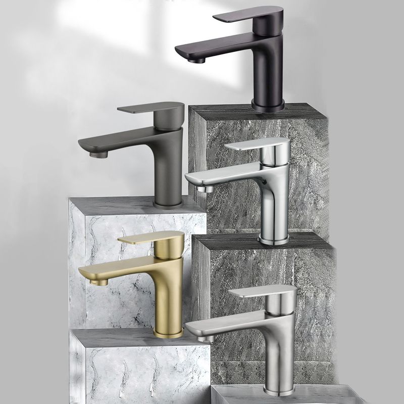 Lisslune | Modern Vessel Faucet Copper Single Handle Low Arc Vessel Faucet for Home