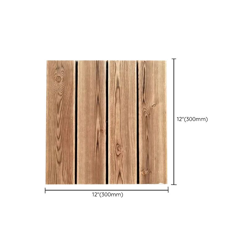 Lisslune | Pine Floor Tile Water Resistant Click-Lock Traditional Wood Floor for Living Room