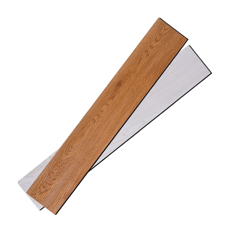 Lisslune | PVC Flooring Peel and Stick Smooth Wood Look Rectangular Vinyl Floor