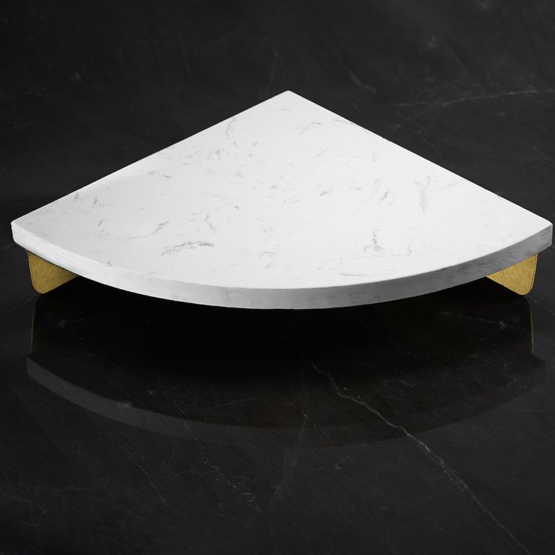 Lisslune | Marble 2-piece Bathroom Accessory Set Brushed Metal Bathroom Shelf