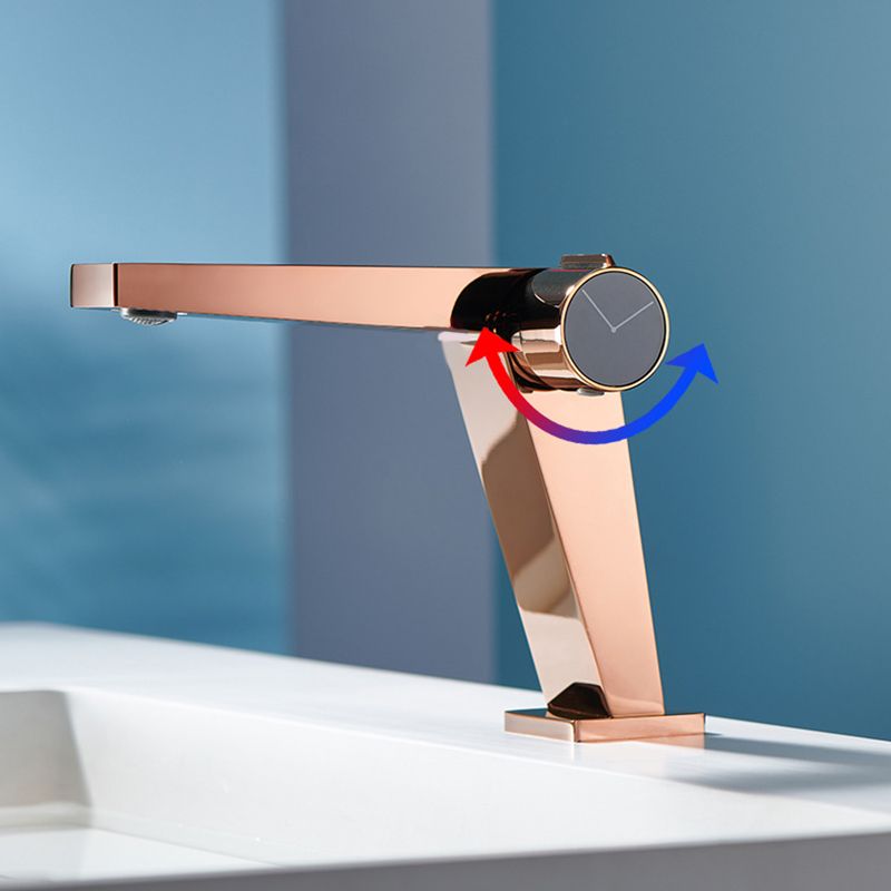 Lisslune | Modern Bathroom Sink Faucet Brass Knob Handle Low Arc Basin Faucet