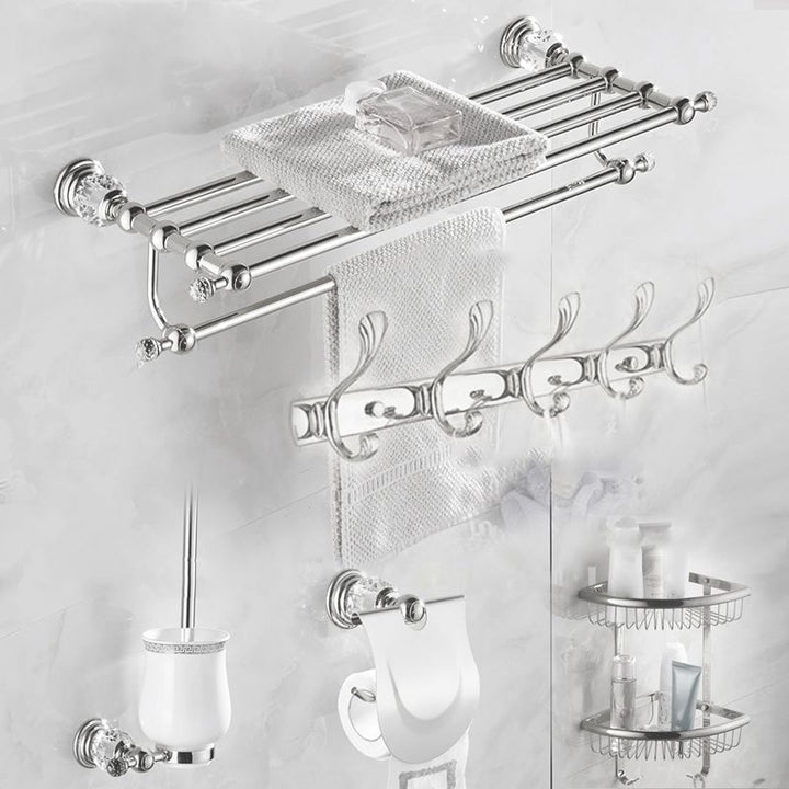 Lisslune | Modern Bathroom Accessories Hardware Set Silver Accessories Hardware Set