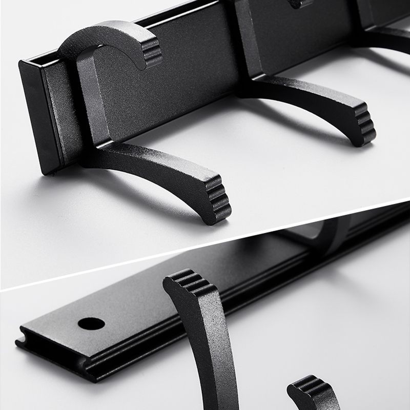 Lisslune | Modern Bathroom Hardware Set Matte Black Metal Bathroom Accessories Set Rustproof