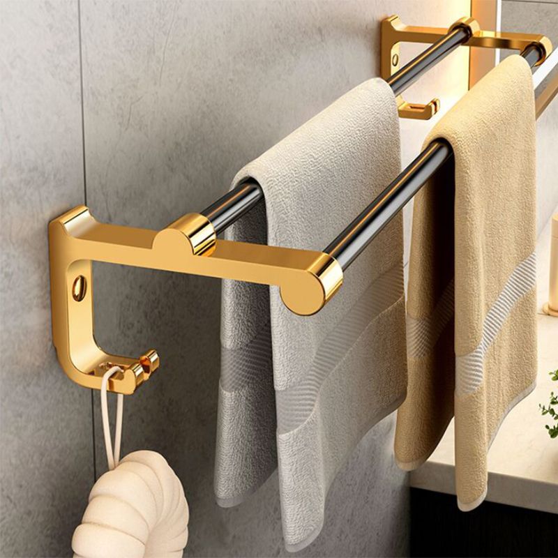 Lisslune | Modern Bathroom Accessory Set Paper Holder Towel Rod Black Bathroom Accessory Set