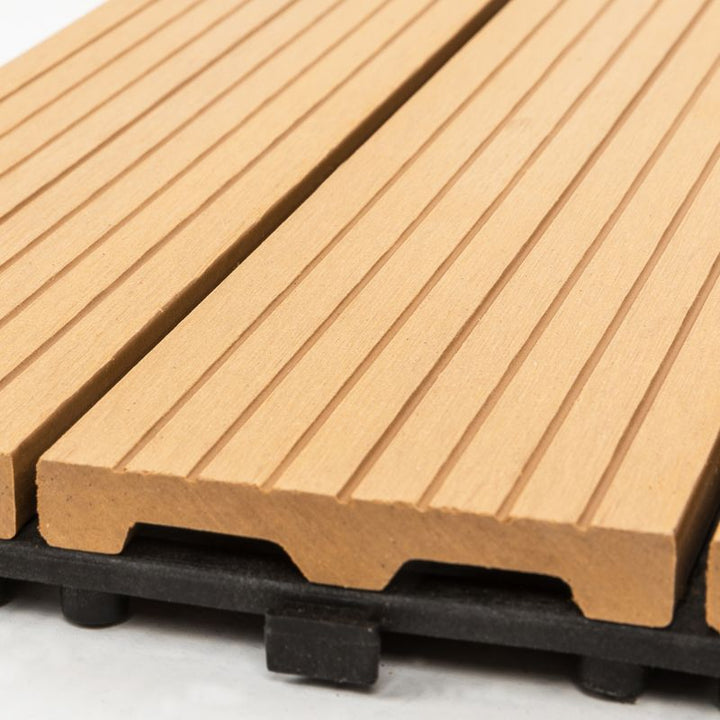 Lisslune | 12" X 24" Deck/Pavement Floor Tiles 4-Slat Decking Tiles