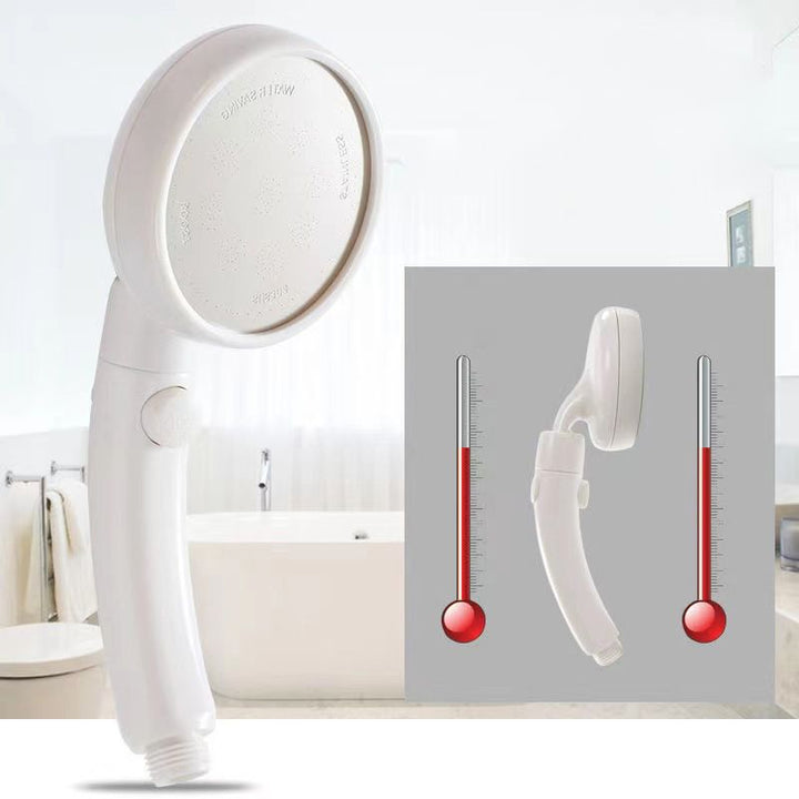Lisslune | Plastic Handheld Showerhead White Standard Spray Round Wall-mounted Swivel Showerhead