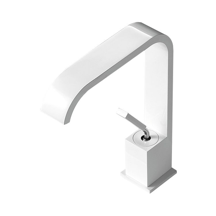 Lisslune | Waterfall Spout Widespread Sink Faucet Modern Metal Widespread Basin Faucet