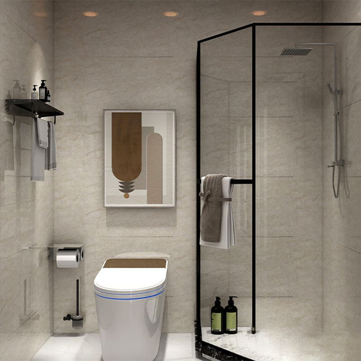 Lisslune | Bathroom single tile marble pattern peel-and-stick tiles backing plate