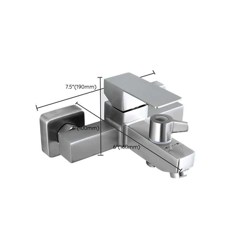 Lisslune | Modern Bathtub Faucet Mounting Kit 304 Stainless Steel Wall Mount Bathroom Faucet