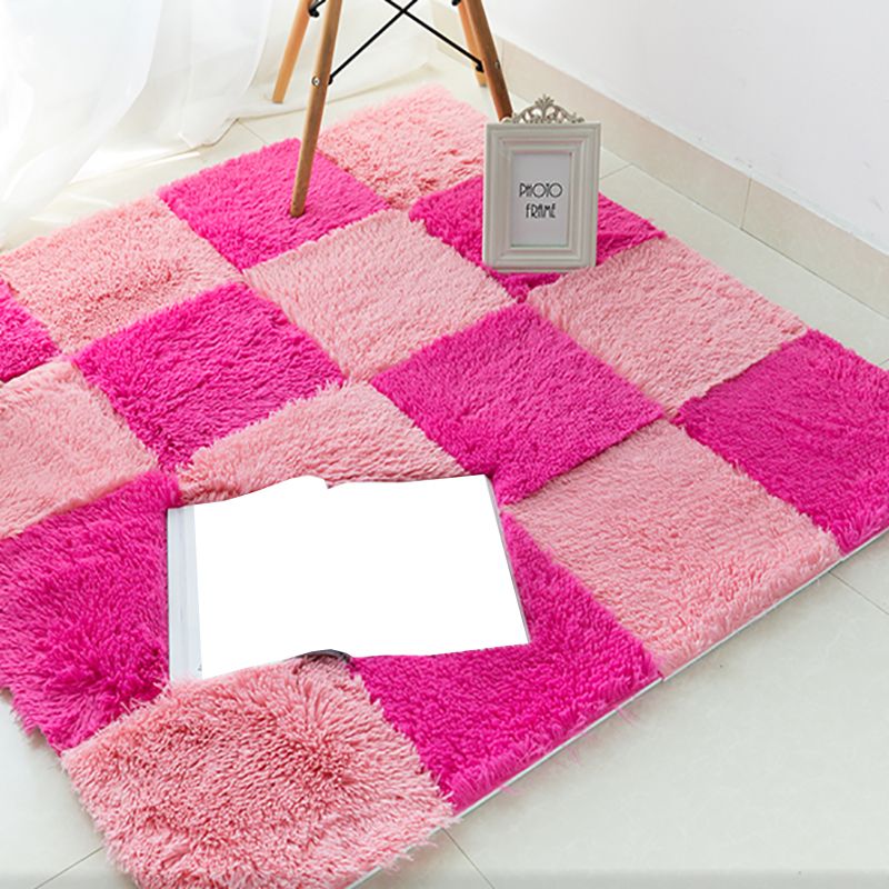 Lisslune | Modern Carpet Tiles Interlocking Color Block Shag Carpet Tiles