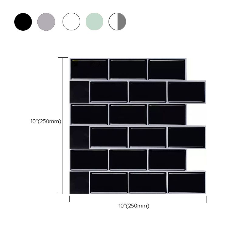Lisslune | Modern Peel and Stick Wall Tile PVC Offset Joint Peel and Stick Wall Tile