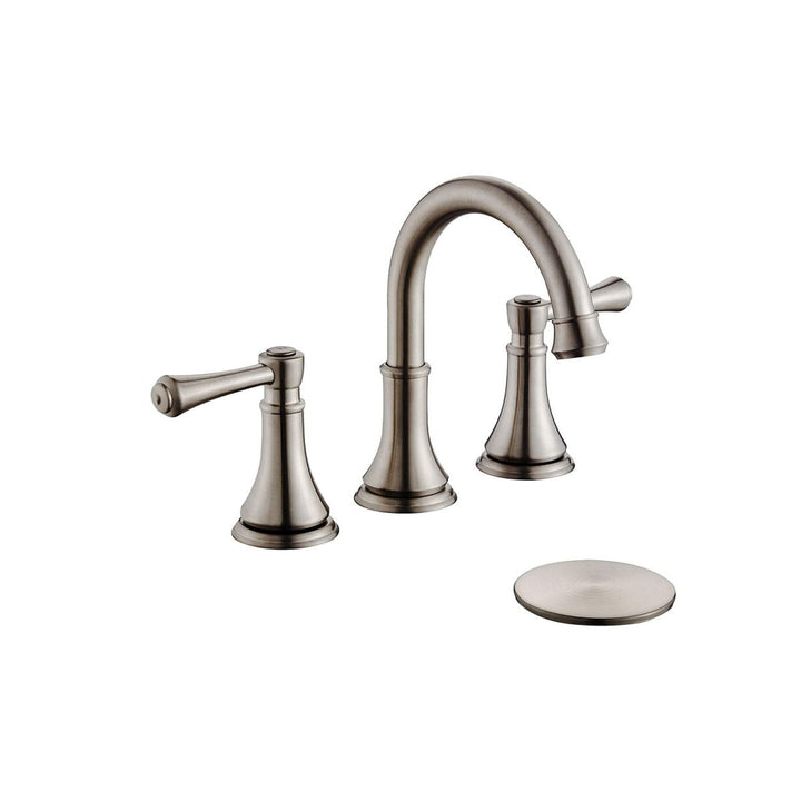 Lisslune | Modern Sink Faucet Widespread Faucet with 2 Handles and 3 Holes