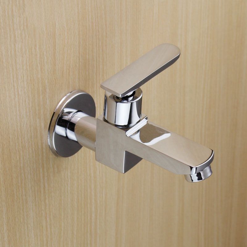 Lisslune | Contemporary Wall Mounted Bathroom Faucet Lever Handles Solid Brass Faucet