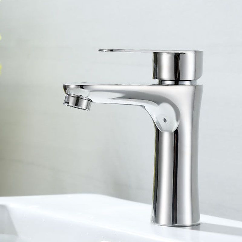 Lisslune | Contemporary Stainless Steel Basin Tap Lever Handles Low Arc Basin Mixer