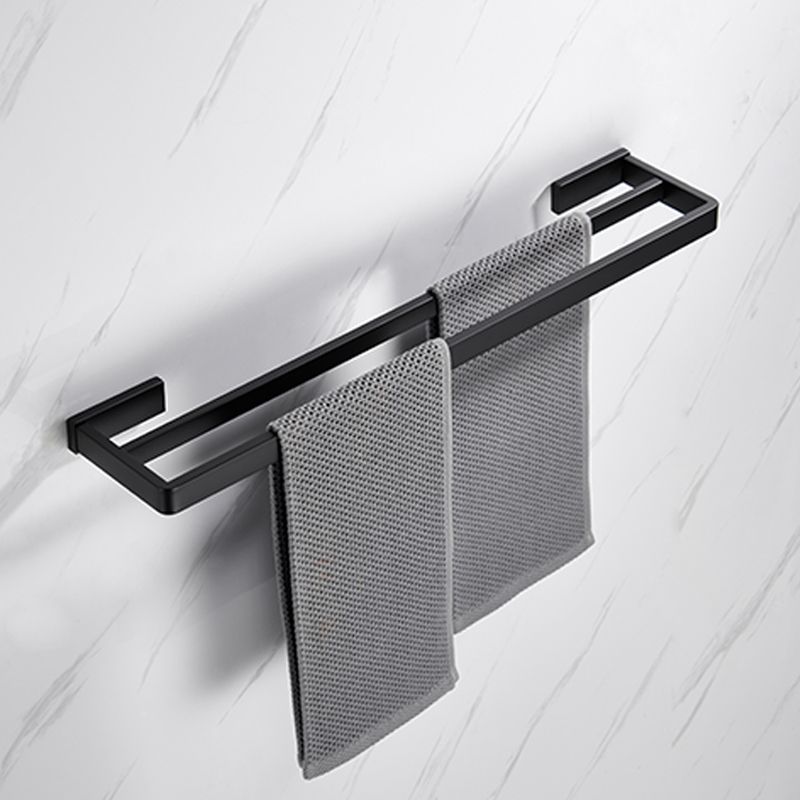 Lisslune | Matt Black 5-piece modern bathroom accessory as a single item or as a set with towel bar