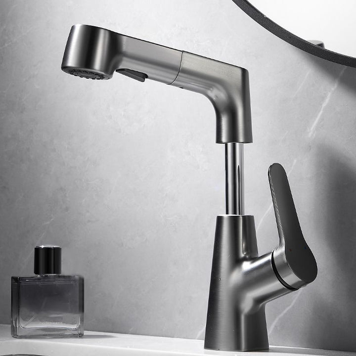 Lisslune | 1-Handle Brush Nickel Widespread Faucet Single Hole Bathroom Vessel Faucet with Brass